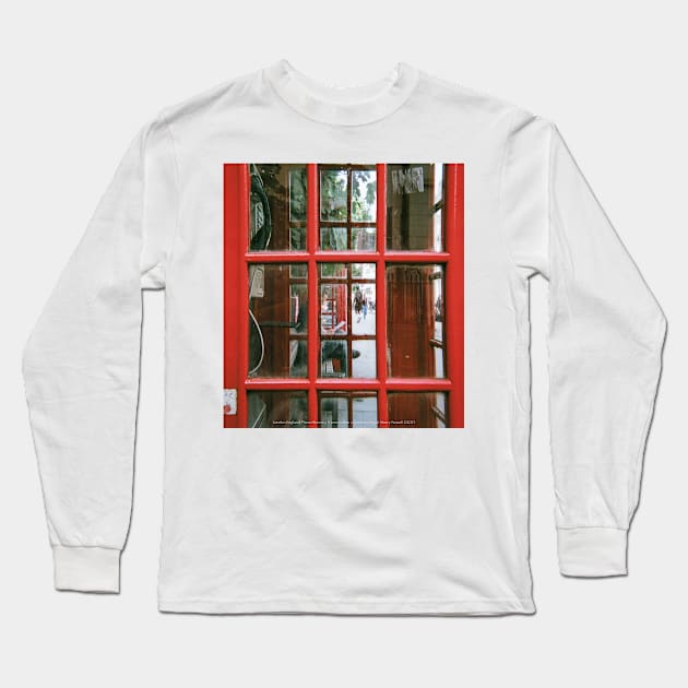 London England phone boxes A frame within a frame Long Sleeve T-Shirt by Fussell Films